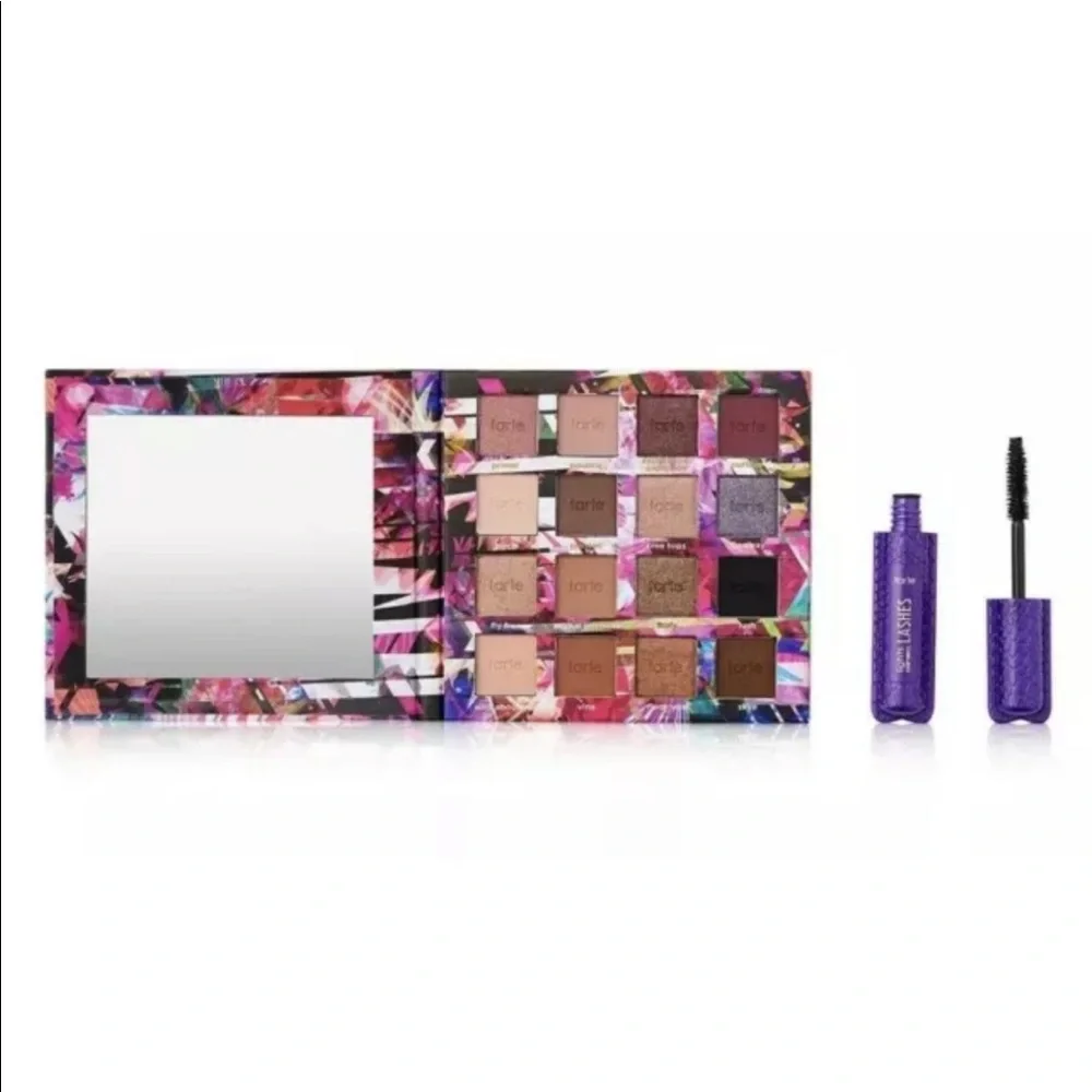 TARTE Glamazon Colors Eyeshadow Palette Mascara Set NIB $50
